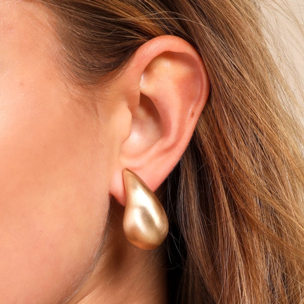 Bold Moment Gold Teardrop Earrings